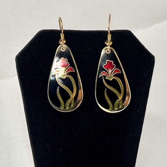 Laurel Burch Jewelry - Vintage Laurel Burch “Wild Iris” Earrings